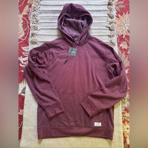 Eddie Bauer hoody Burgundy red Men's Hoodie pullover cotton blend NEW NICE fit